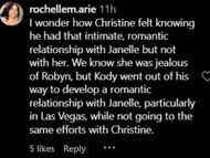 A user commented on Christine's feelings. Image via Instagram /@tlc